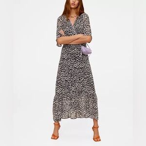 Mango Leopard Wrap Dress